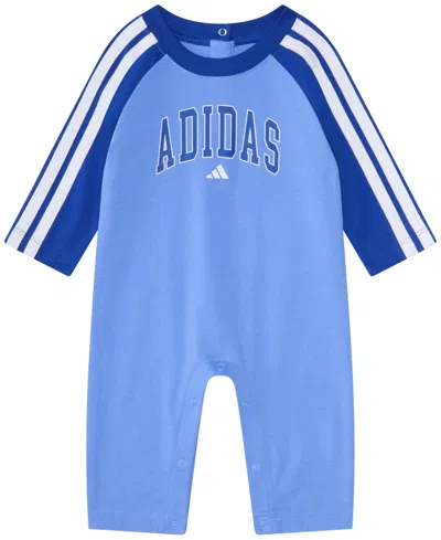 Adidas Originals Adidas Raglan Logo Romper In Blue