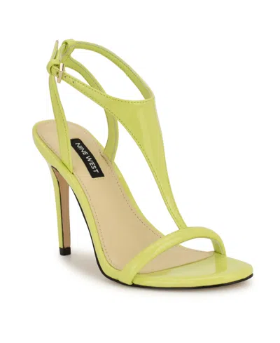 Nine West Women's Mandey T-strap High Stiletto Sandals In Yellow