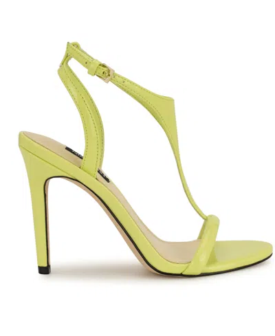Nine West Women's Mandey T-strap High Stiletto Sandals In Yellow