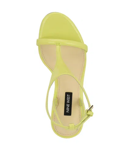 Nine West Women's Mandey T-strap High Stiletto Sandals In Yellow