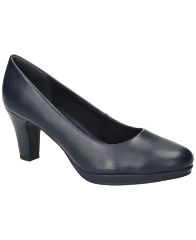 Easy Street Poet Womens Solid Man Made Pumps In Blue