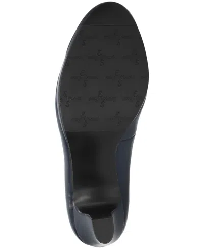 Easy Street Poet Womens Solid Man Made Pumps In Blue