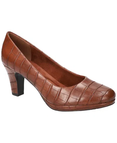 Easy Street Women's Equinox Platform Slip-on Pumps In Brown