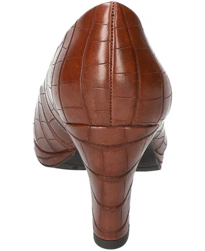 Easy Street Women's Equinox Platform Slip-on Pumps In Brown