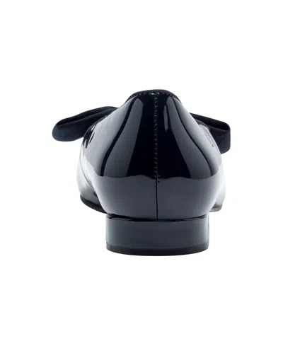 Bandolino Women's Auggie Bow Pointed Toe Tailored Loafers In Blue