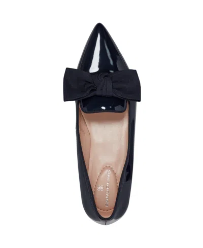 Bandolino Women's Auggie Bow Pointed Toe Tailored Loafers In Blue