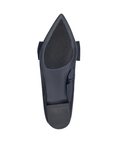 Bandolino Women's Auggie Bow Pointed Toe Tailored Loafers In Blue