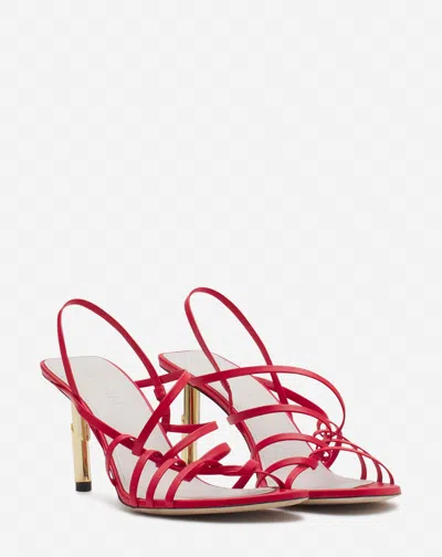 Lanvin Sequence 70mm Leather Sandals In Red