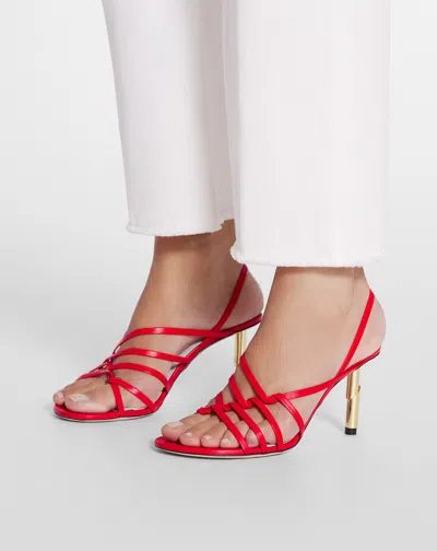 Lanvin Sequence 70mm Leather Sandals In Red