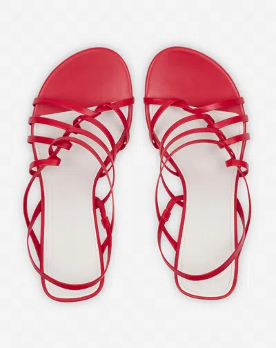 Lanvin Sequence 70mm Leather Sandals In Red