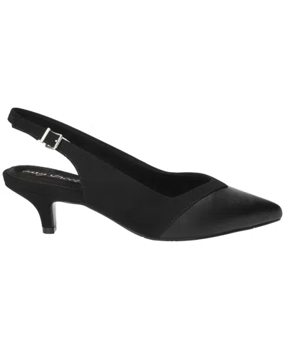 Easy Street Womens Pointed Closed Toe Kitten Heel Pumps In Black