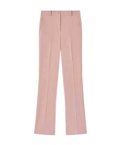 Pinko Pantalon Évasé En Cady Technique In Pink