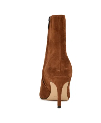 Nine West Women's Ohmy Pointy Snip Toe Stiletto Booties In Brown
