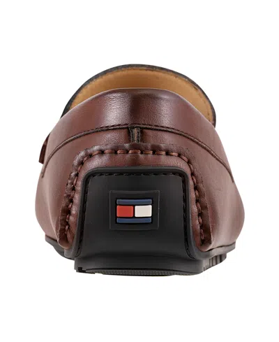 Tommy Hilfiger Men's Ruven Faux Leather Driving Loafers In Brown