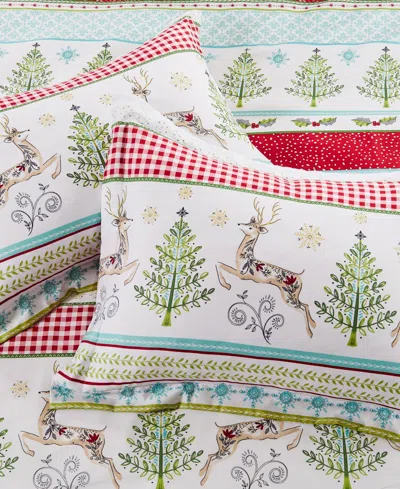 Levtex Home Merry And Bright Comet And Cupid Reversible 3-pc. Duvet Cover Set, King In Multi