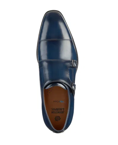 Johnston & Murphy Men's Sullivan Double Buckle Cap Toe Shoe In Blue