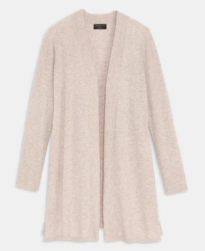 Charter Club Women's 100% Cashmere Split-hem Long Cardigan, Macy's Exclusive In Nude