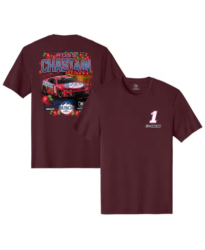 Trackhouse Racing Team Collection Maroon Ross Chastain Busch Light Apple Car T-shirt In Burgundy