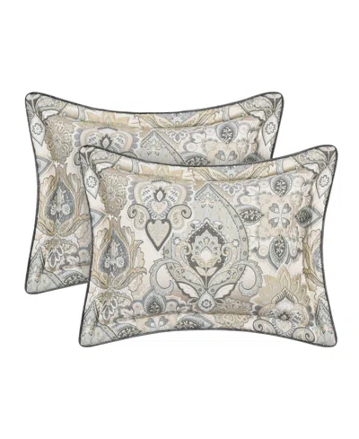 J Queen New York Annabelle Damask 4-pc. Comforter Set, King In Gray