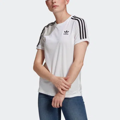 Adidas Originals Logo-embroidered T-shirt In White