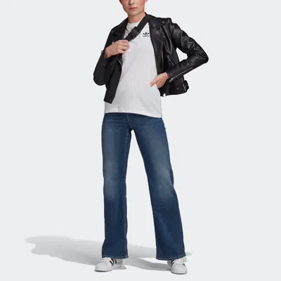 Adidas Originals Logo-embroidered T-shirt In White