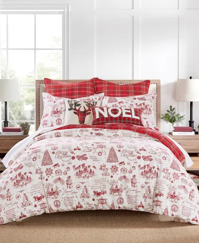 Levtex Home Yuletide Reversible 2-pc. Duvet Cover Set, Twin In Red