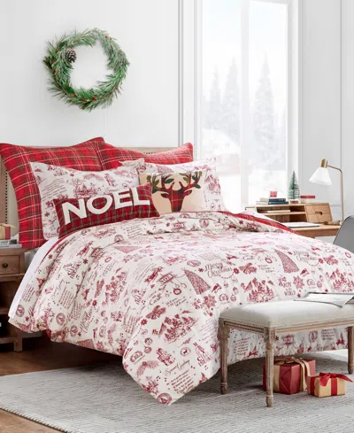Levtex Home Yuletide Reversible 2-pc. Duvet Cover Set, Twin In Red