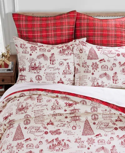 Levtex Home Yuletide Reversible 2-pc. Duvet Cover Set, Twin In Red