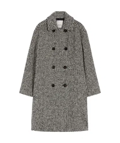Max Mara Alpaca And Wool Trench Coat In Black