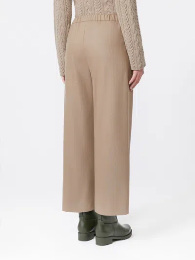 Max Mara Wool Jogging Pants In Brown