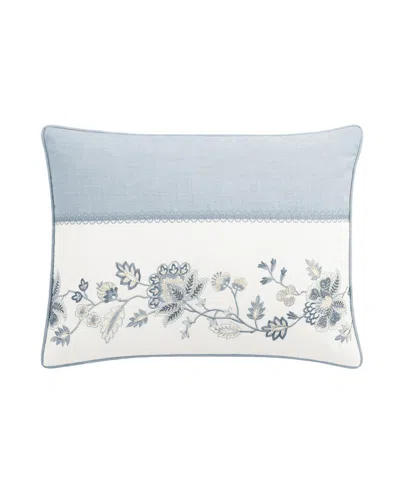 J Queen New York Garden Bloom Embroidered 4-pc. Comforter Set, King In Blue