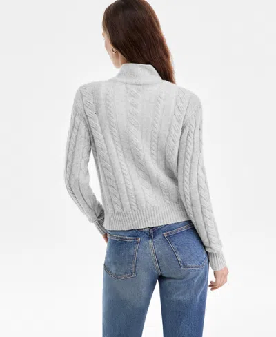 Charter Club Women's 100% Cashmere Cable-knit Cropped Cardigan Sweater, Macy's Exclusive In Blue