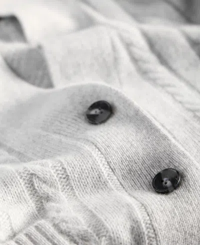 Charter Club Women's 100% Cashmere Cable-knit Cropped Cardigan Sweater, Macy's Exclusive In Blue