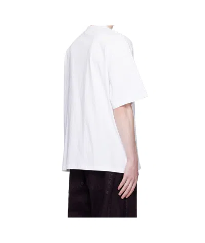 We11 Done White Multi Rainbow Logo T-shirt In White