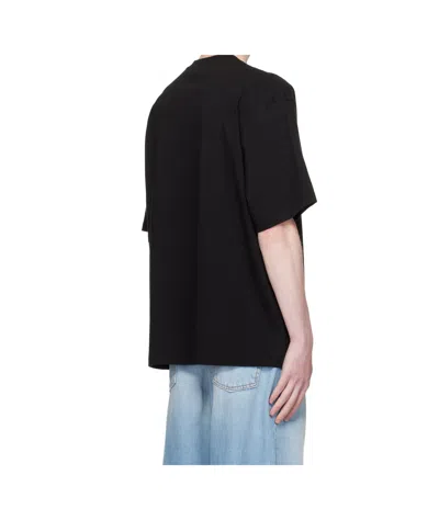 We11 Done Black Multi Rainbow Logo T-shirt In Black