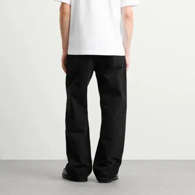 Jacquemus Straight Denim Pants Featuring Belt Loops In Black