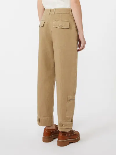 Weekend Max Mara Colonia Long Trouser Khaki In Brown