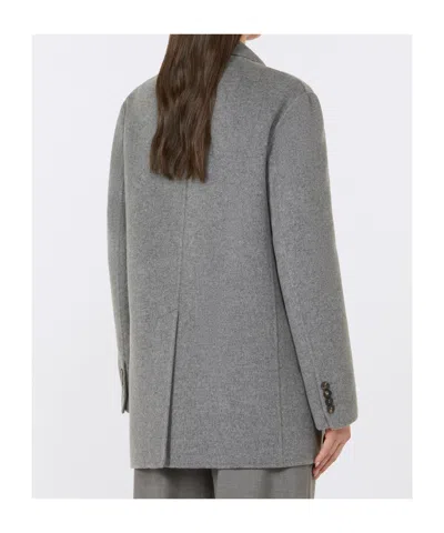 Max Mara Wool And Silk Double-cloth Blazer In Green
