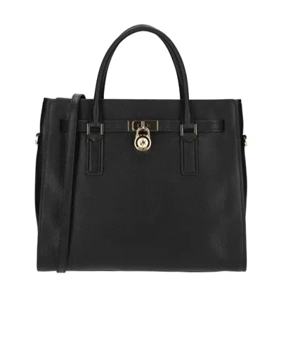 Michael Kors Leather Shoulder Bag In Black