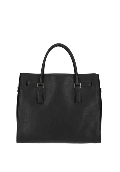 Michael Kors Leather Shoulder Bag In Black