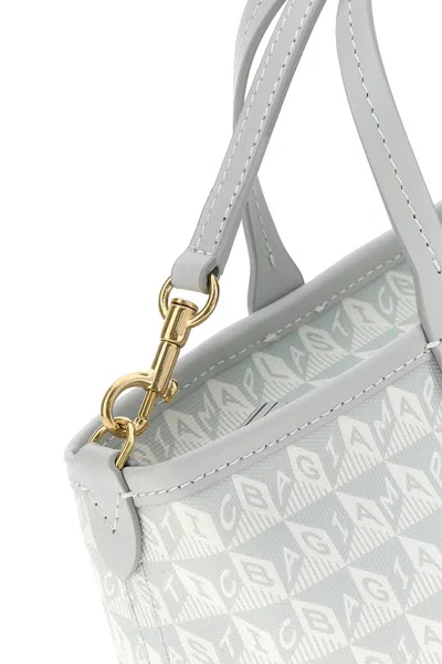 Anya Hindmarch Printed Canvas Xs I Am A Plastic Bag Handbag In White
