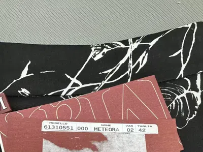 Max Mara Patterned Casual Pants In Black