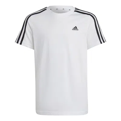 Adidas Originals Women's Essentials Cotton 3 Stripe T-shirt In White