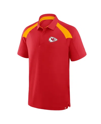Fanatics Men's Red Kansas City Chiefs Back Around Raglan Polo Shirt In Red