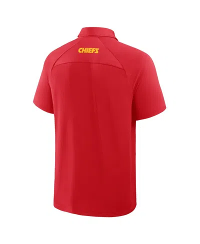 Fanatics Men's Red Kansas City Chiefs Back Around Raglan Polo Shirt In Red