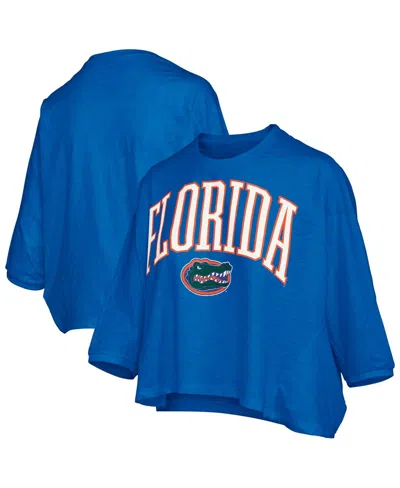Pressbox Women's Royal Florida Gators Midi Arch Over Logo Oversized T-shirt In Blue