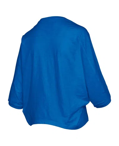 Pressbox Women's Royal Florida Gators Midi Arch Over Logo Oversized T-shirt In Blue