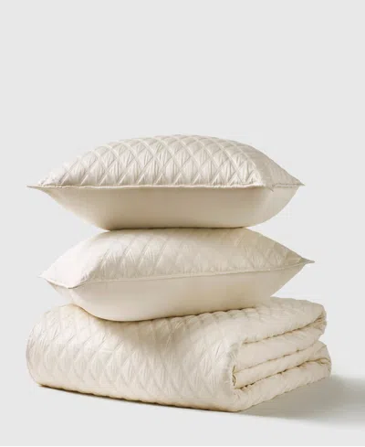 J Queen New York Premier Cotton Sateen 3-pc. Quilt Set, Full/queen In Brown