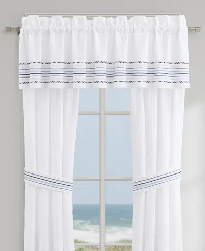 J Queen New York Bayside Window Straight Valance, 18" X 88" In White