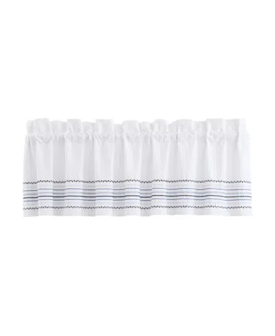 J Queen New York Bayside Window Straight Valance, 18" X 88" In White